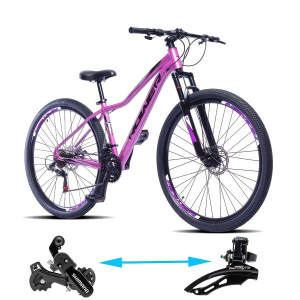 Bicicleta Rower Queen 24v Shimano Aro 29 Violeta