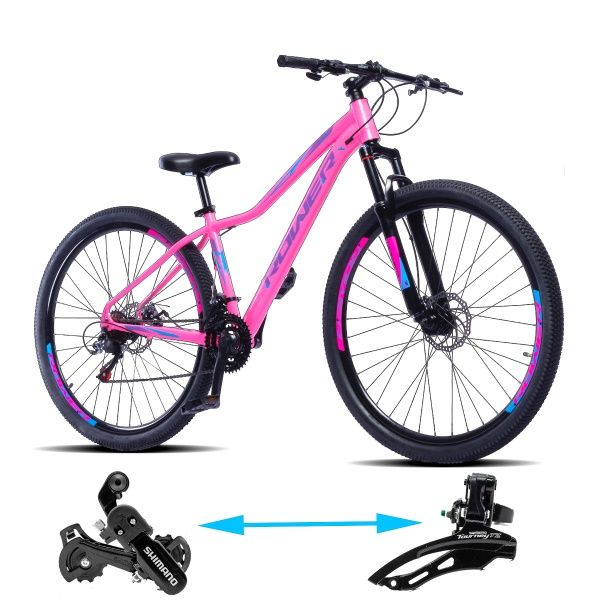 Bicicleta Rower Queen 24v Shimano Aro 29 Rosa