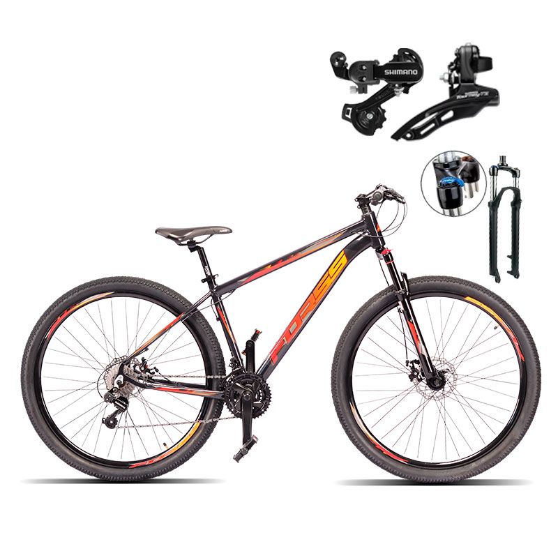Bicicleta Forss 6.0 21v Aro 29 2024 Vermelho Preto