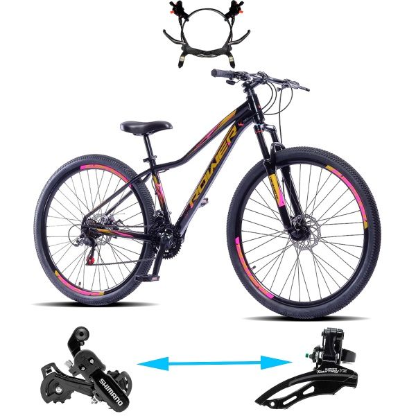 Bicicleta Rower Queen 24v Hidraulica Aro 29 Preto