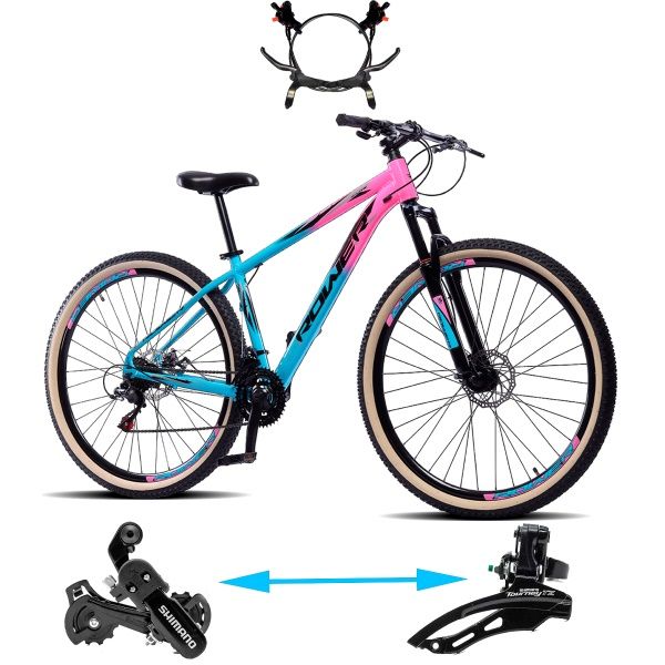 Bicicleta Rower X Lite 24v Hidraulica Aro 29 Rosa